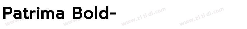 Patrima Bold字体转换